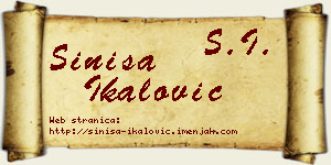 Siniša Ikalović vizit kartica